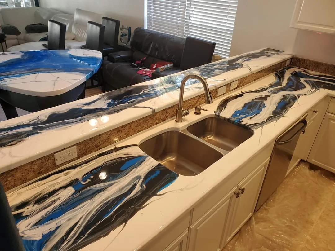 Epoxy Countertop Installation Port Charlotte Concrete Countertops