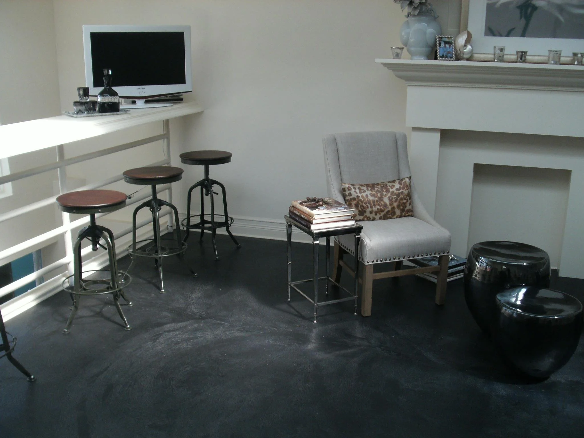 Custom decorative concrete floor with color and texture