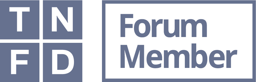 Logo with four squares, each containing a letter: T, N, F, D, and the words 'Forum Member' beside the squares.
