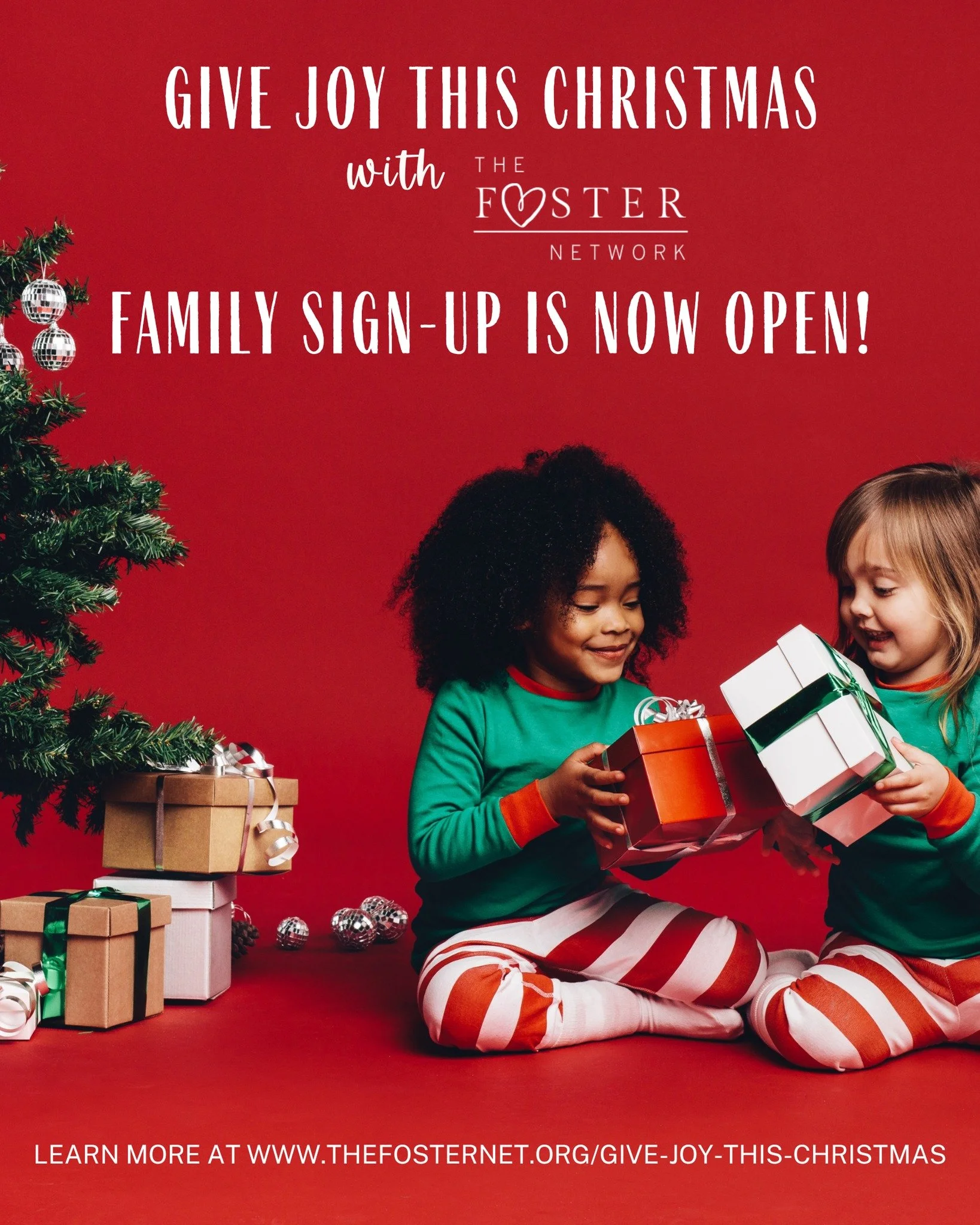 ๐ Last Call! Today is the final day to sign up for Give Joy This Christmas ๐
If you're a foster, kinship, adoptive, guardianship, or harbor family needing support this holiday season, please submit your wish lists by the end of the day.
Starting