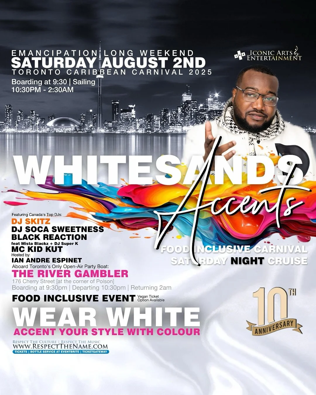 🎧 DJ SKITZ&hellip; is making his WHITESANDS debut&hellip;

From Hip Hop to Trap, R&amp;B to Afrobeats &mdash; SKITZ is coming to shell down the boat alongside Canada&rsquo;s best DJs. 

🎉 SATURDAY AUGUST 2nd
🛳️ WHITESANDS | Carnival Night Accent C