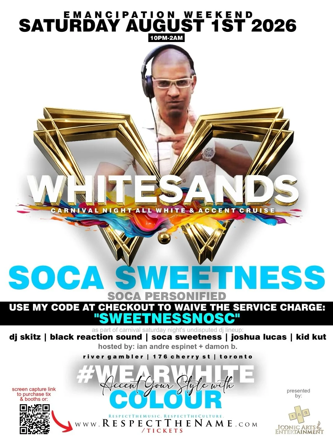 Caribana Saturday just hits different with a little Soca Sweetness...

The Caribana Avengers have assembled. Don&rsquo;t get left. Ticket 🔗in Bio&hellip; (use Sweetness&rsquo; code to save the service fee)

DJ Skitz @thisisskitz 

𝗕𝗟𝗔𝗖𝗞 𝗥𝗘𝗔?