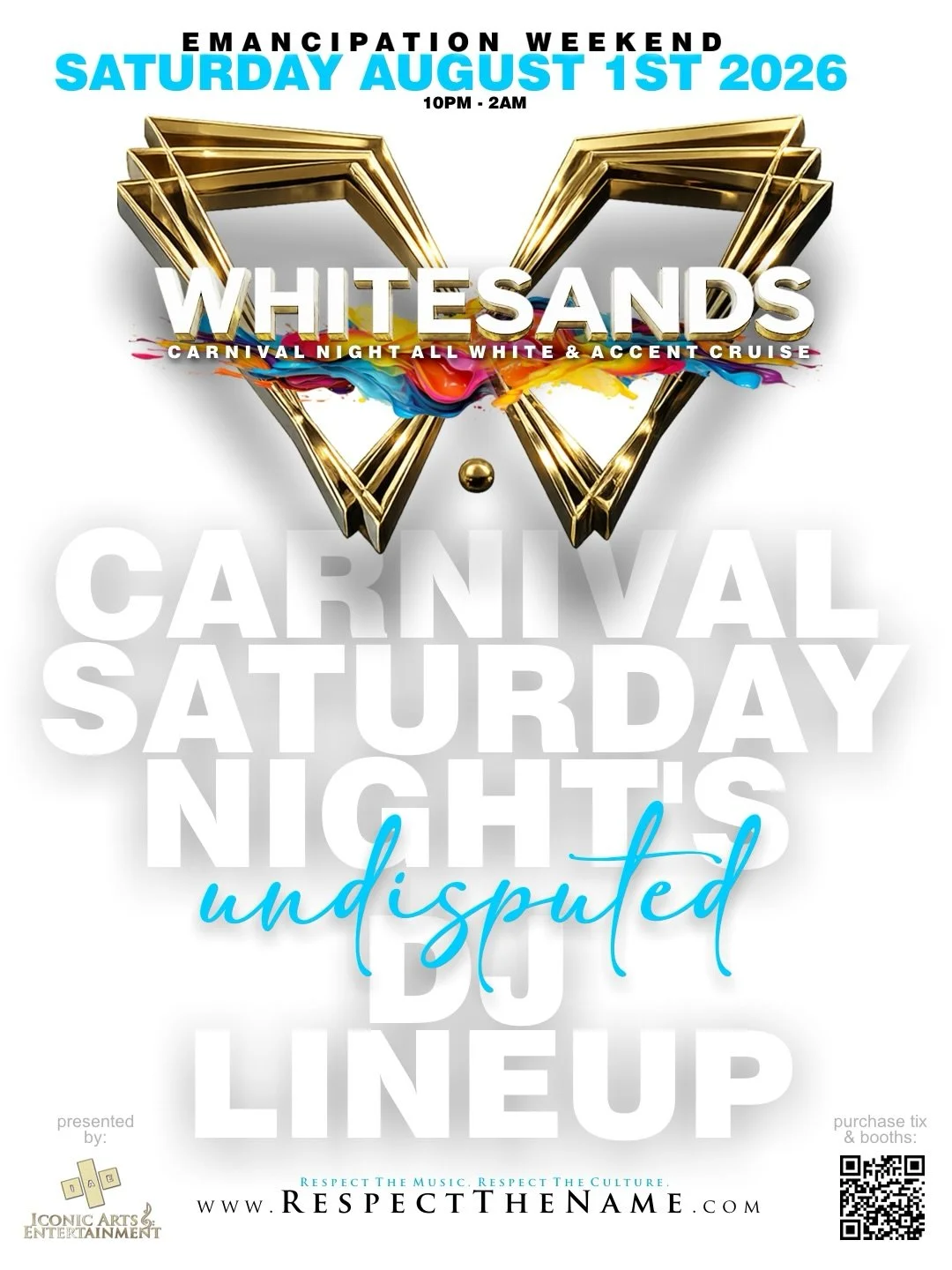The 𝗪𝗛𝗜𝗧𝗘𝗦𝗔𝗡𝗗𝗦 Carnival Saturday night lineup is HERE. 🎧

𝟭𝟭 𝗦𝗘𝗔𝗦𝗢𝗡𝗦. 𝗢𝗡𝗘 𝗨𝗡𝗗𝗜𝗦𝗣𝗨𝗧𝗘𝗗 𝗗𝗝 𝗟𝗜𝗡𝗘𝗨𝗣.

𝗧𝗛𝗘 𝗘𝗩𝗘𝗥 𝗩𝗘𝗥𝗦𝗔𝗧𝗜𝗟𝗘
𝗗𝗝 𝗦𝗞𝗜𝗧𝗭 @thisisskitz

𝗖𝗔𝗡𝗔𝗗𝗔&rsquo;𝗦 𝗧𝗢𝗣 𝗥𝗘𝗚𝗚𝗔𝗘 𝗦𝗢?