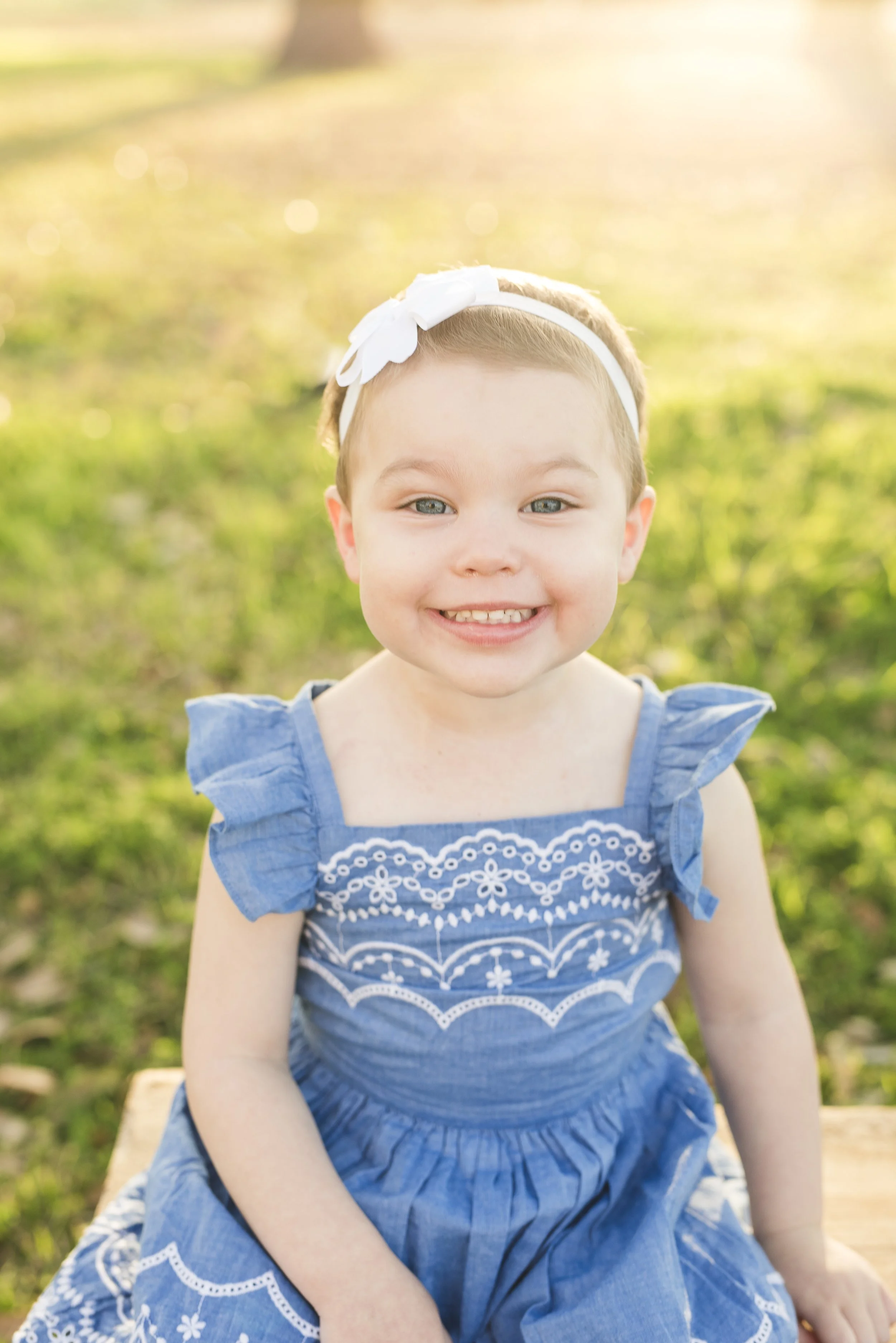 Haley Rasco in a blue dress