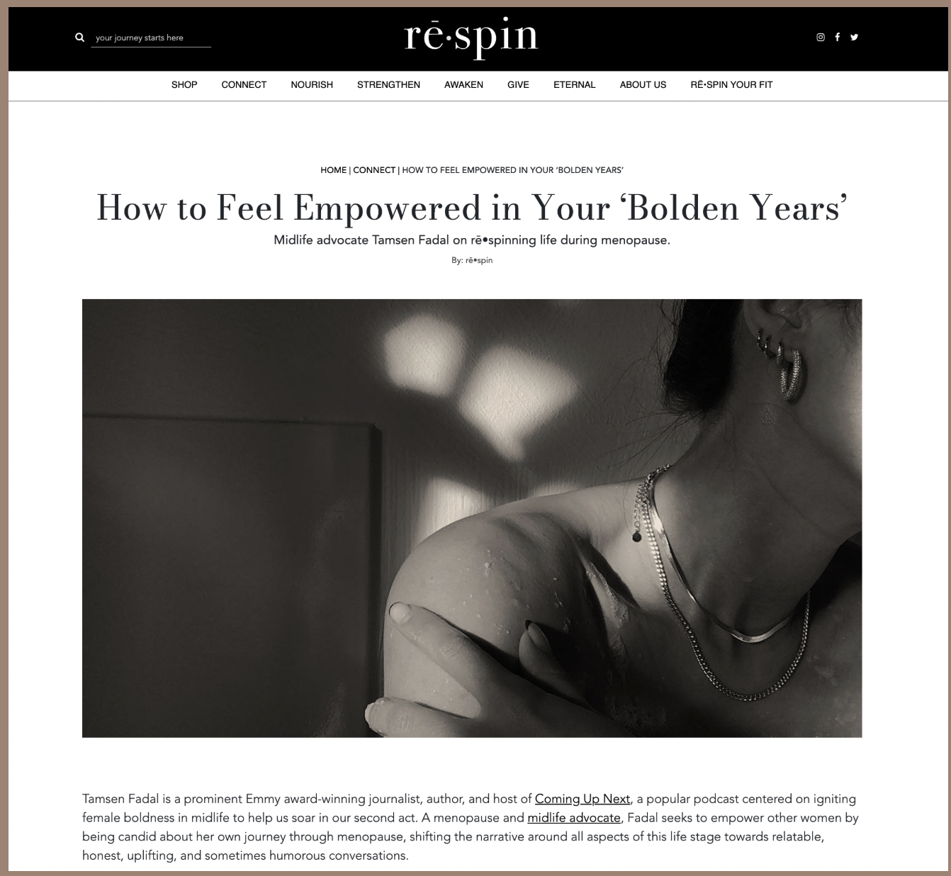 copywriter for women's hot topics including menopause