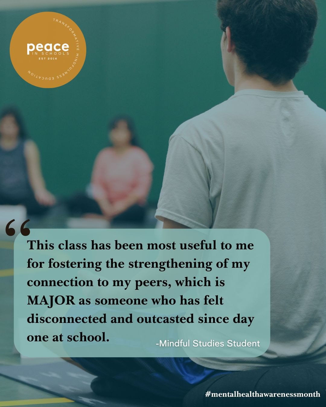 With an epidemic of loneliness in our country, this quote is everything. 💗⁠
.⁠
.⁠
.⁠
.⁠
#teenmentalhealth #mindfulstudies #peaceinschools #mentalhealthmatters #mindfulnesstools  #thrive #mentalhealthawarenessmonth #inherentwholeness #selfcompassion 