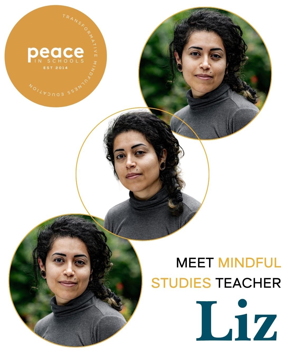 Meet Liz. 🌟⁠
⁠
Now in their third semester co-teaching Mindful Studies at Gresham High School, Liz knows firsthand what it looks like when young people feel safe enough to show up as themselves...and how that changes everything. 💛⁠
⁠
Swipe to read 