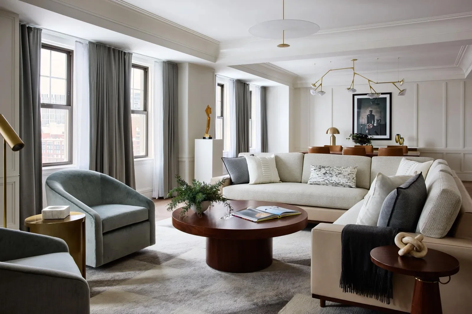 The living room in The Mansion Suite