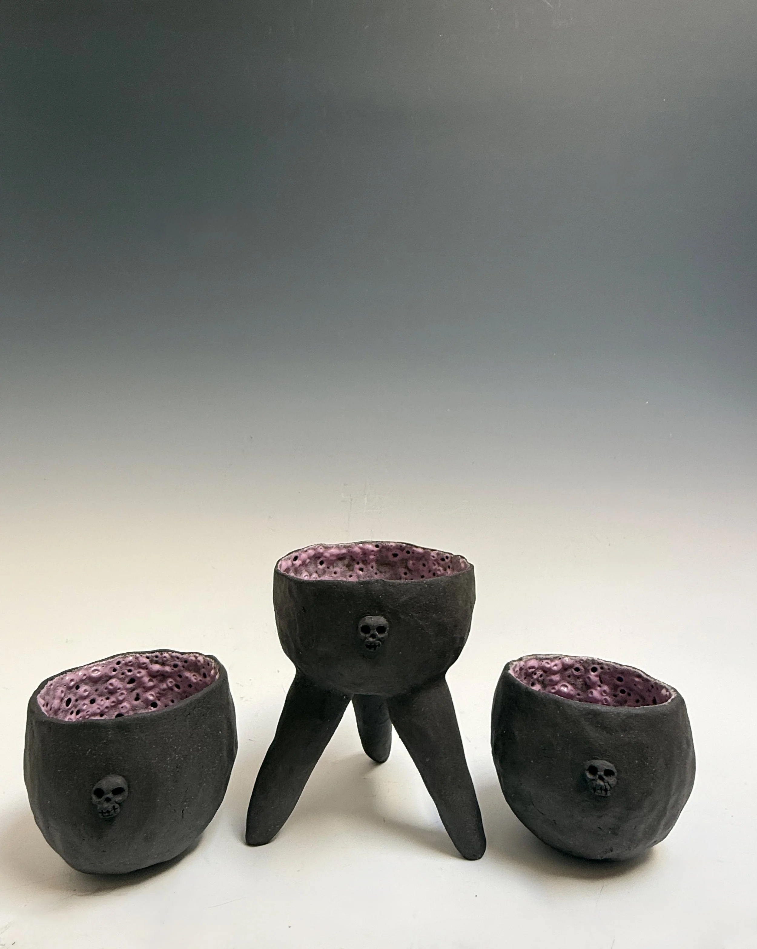 Black Pots - short= 3.5"hx3.5"wx3.5"d tall=6"hx4.5"wx4.5"d