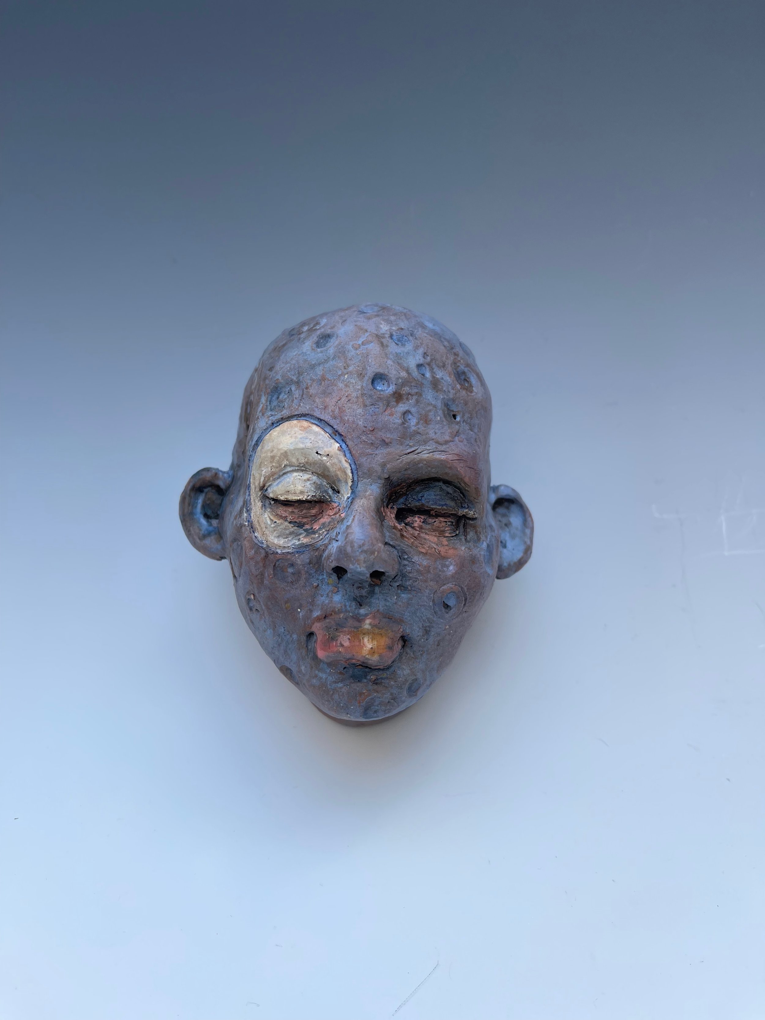 "Moon Head" 5"h x 5"w x 3"d