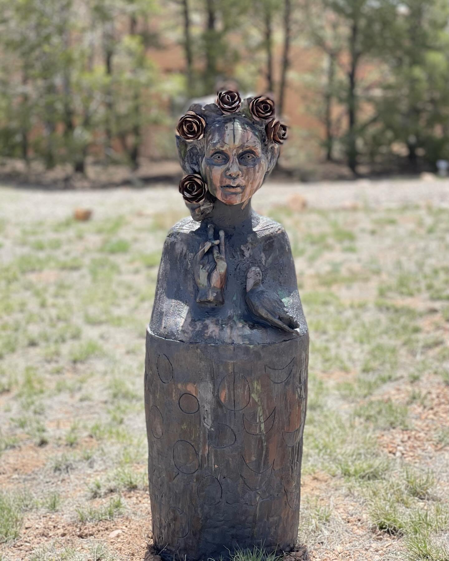 Well my guardian for my driveway is finally finished. A ghost in my house decapitated her after I had built her and left a fingerprint in her cheek ( swipe to see photos) to let me know of its presence. I heard New Mexico puts you thru its paces befo