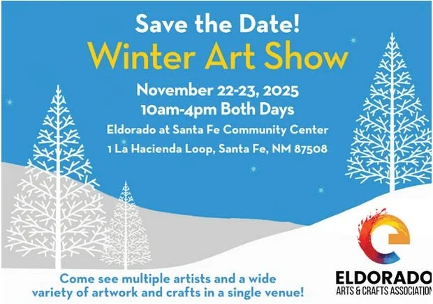 This weekend is the Eldorado Arts &amp; Crafts Association's Winter Art Show. Come see the artists of Eldorado and pick up some holiday gifts. We will be at the Community Center on 1 La Hacienda Loop from 10-4pm both Saturday and Sunday. Support your