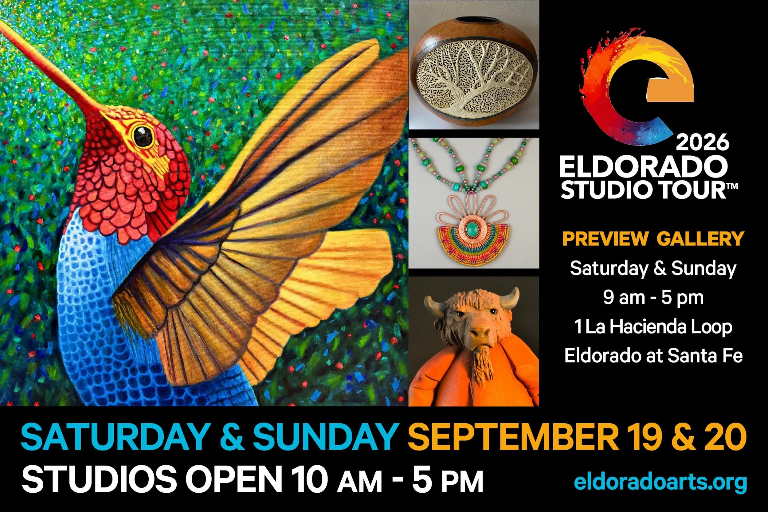 Save the date for the next Eldorado Studio tour - I am studio #36 this year !!!! See you in September. #eldoradostudiotour #santafeartist #santafeartscene #lifeofanartist