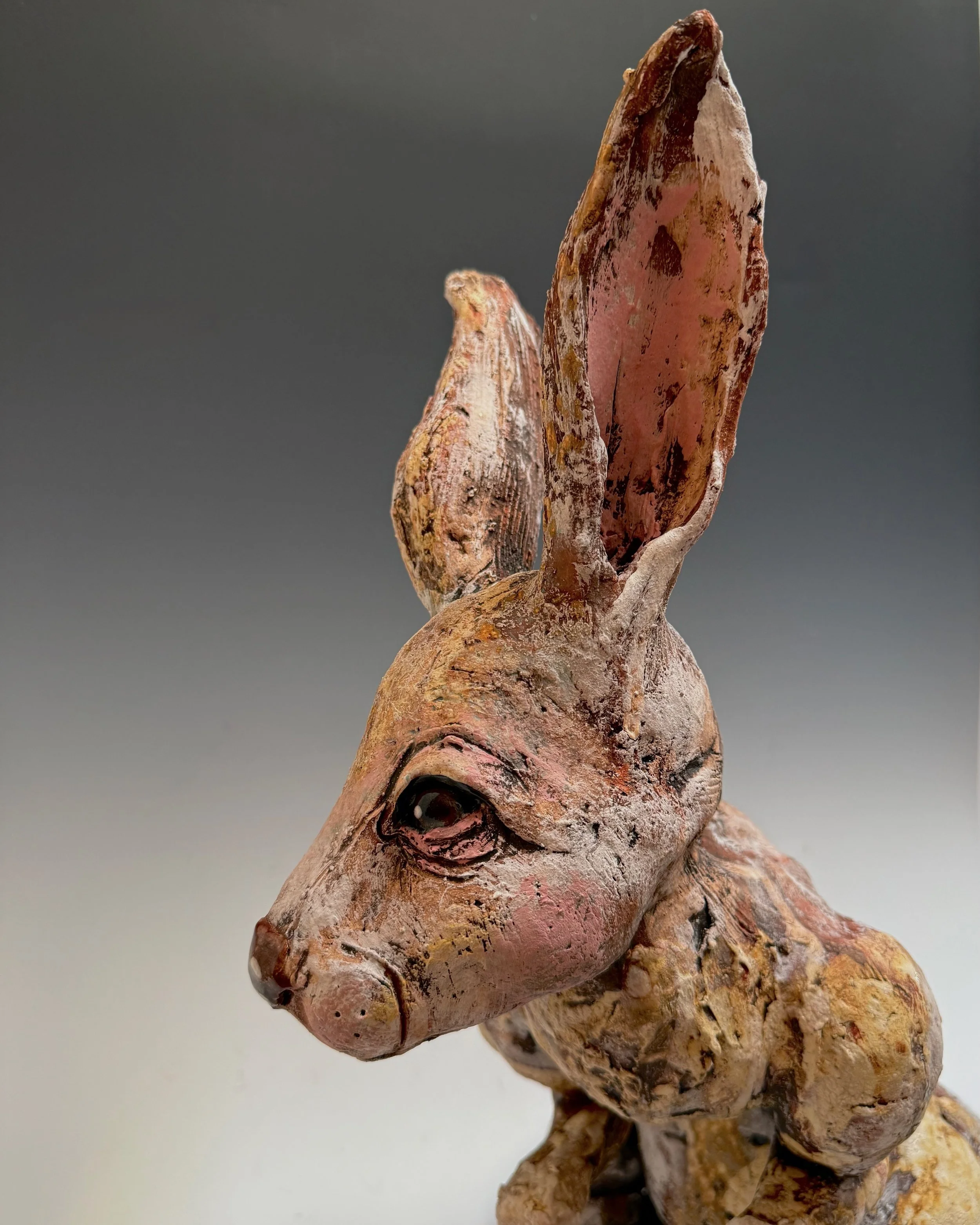 "Guardian Spirit" 19"hx13"dx7"w #spiritanimal #eldoradostudiotour #Nicolemerkenssculpture