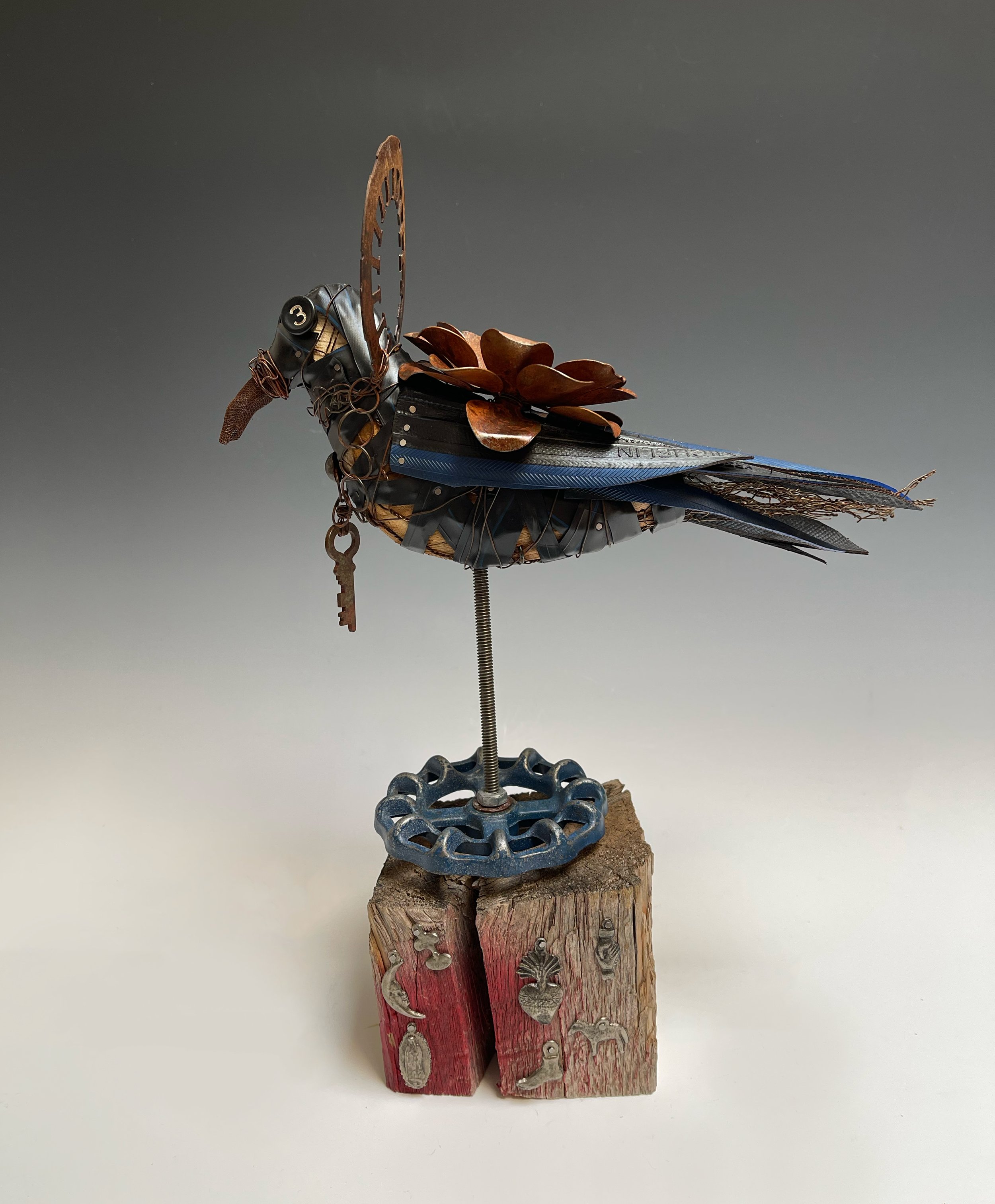 "Heavenly Flight" (detail) Mixed media 14"hx11"wx4"d