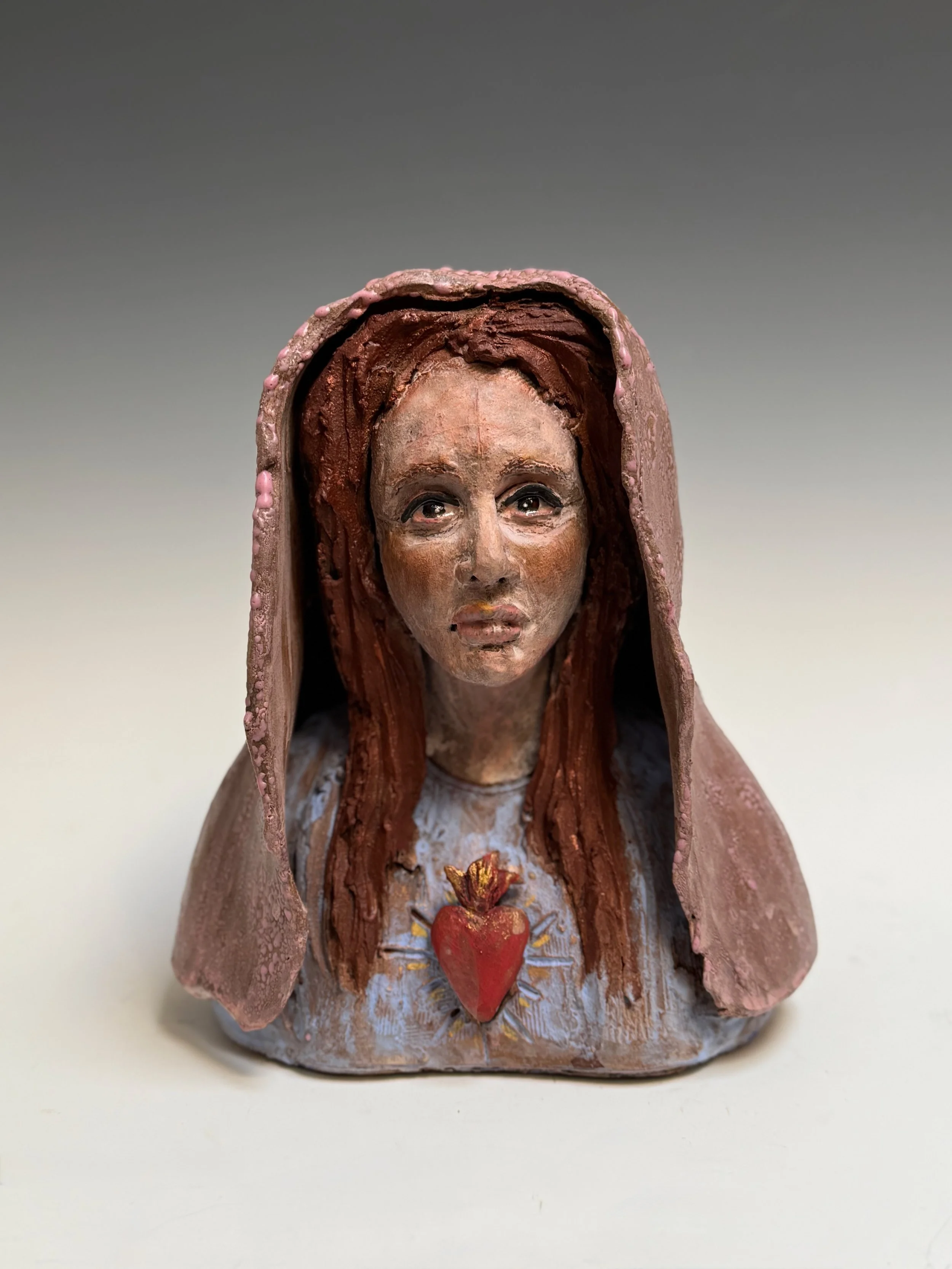 “Blessed Mother” Clay 9”hx 9”wx 5”d