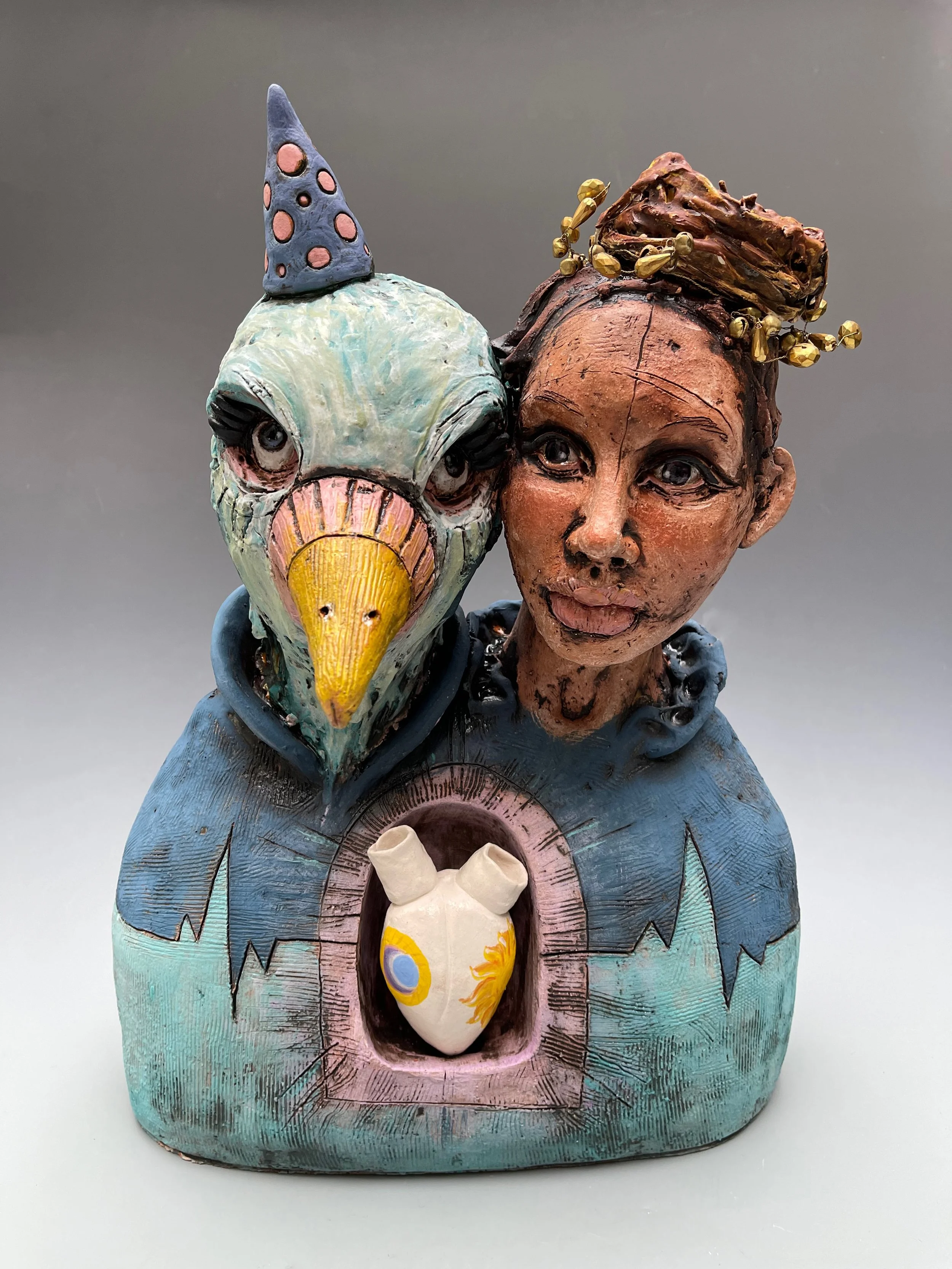 "Fly Little Bird" 20"hx16"wx8"d