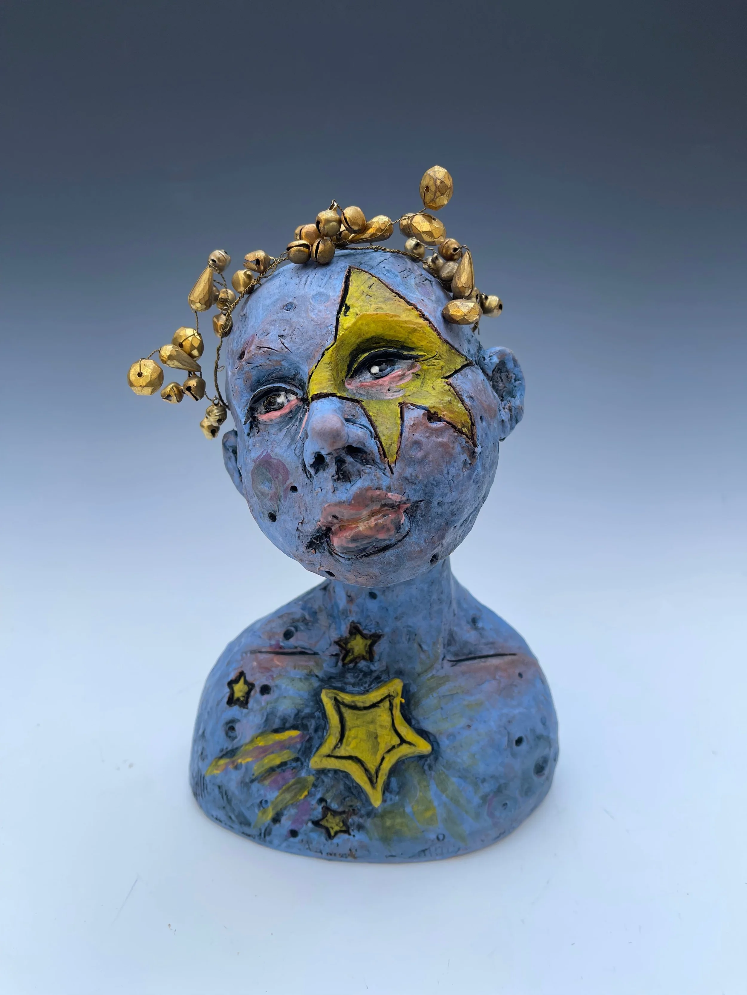 "Moon Boy" 10" h x 6.5"w x 6"d