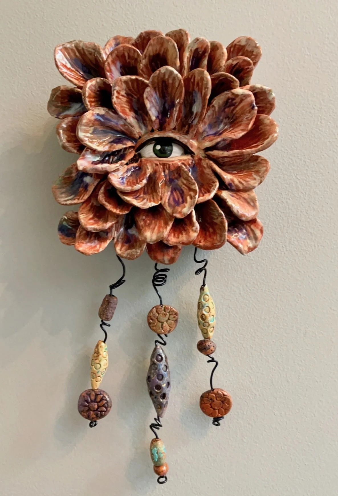 “Eye Flower Wall plaque"-  7"w x 16"h x 3"d
