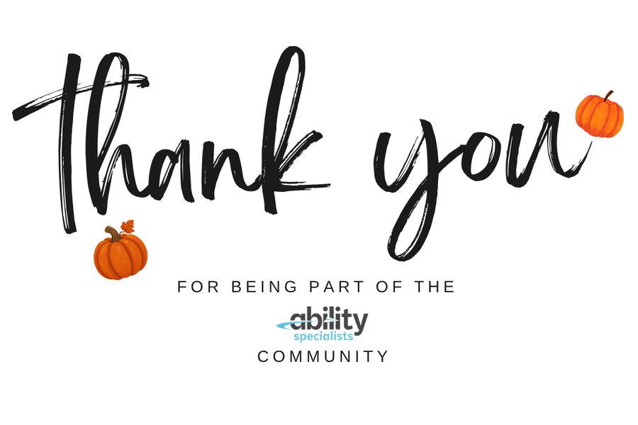 Black text on white background that says thank you for being part of the community