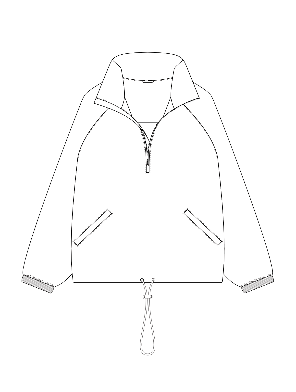 Fashion Technical Drawing on Apparel Database, the online store for tech packs, mock-ups, supplier directories and fashion glossary.