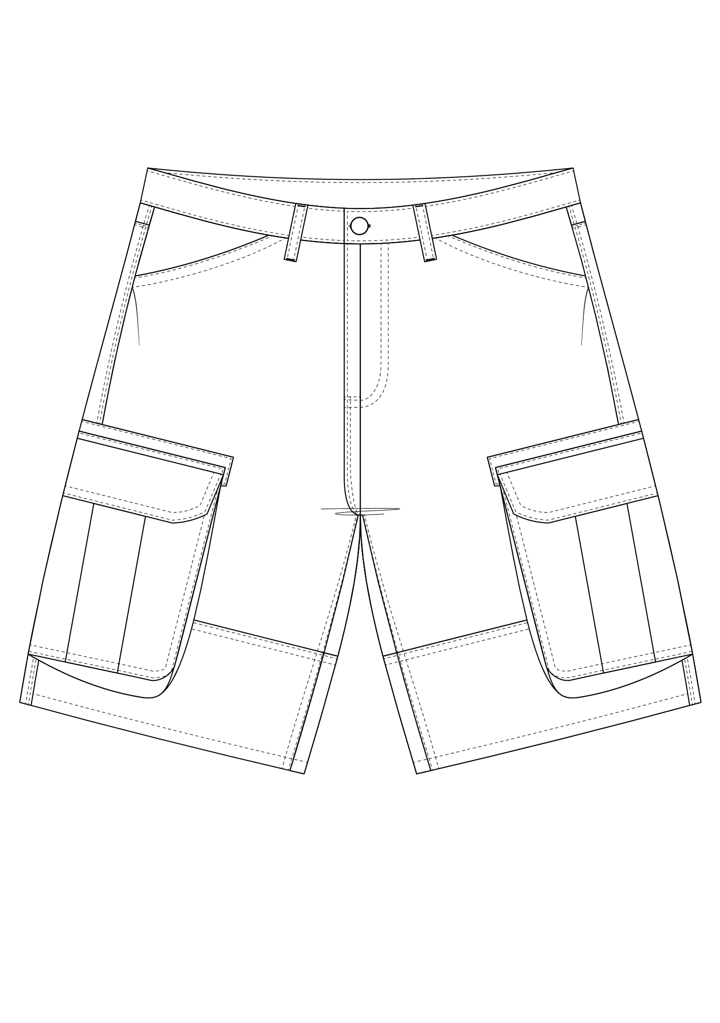 Biker Jacket - Front & Back Tech Flat — Apparel Database. Tech Pack ...