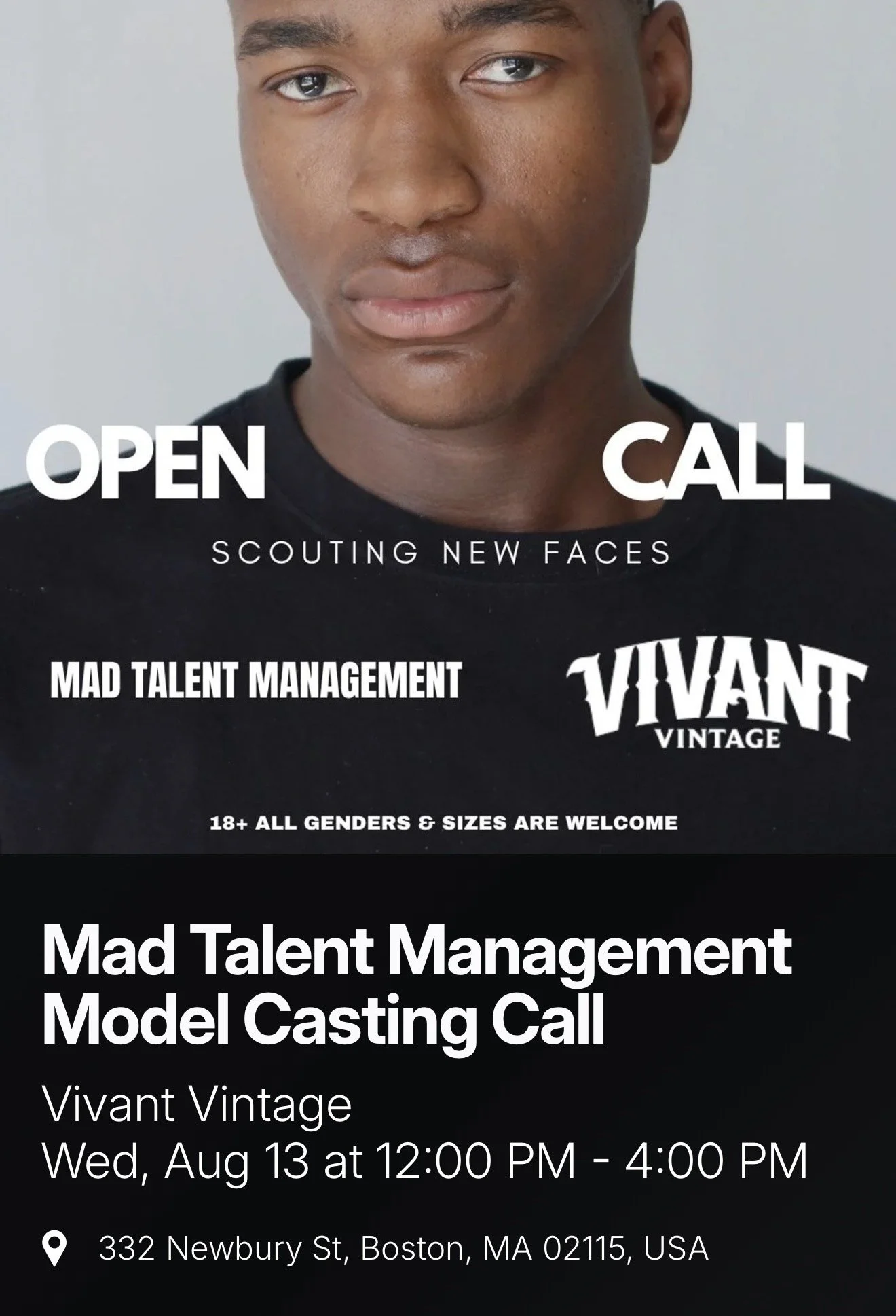 Mad Talent Management Open Model Casting Call