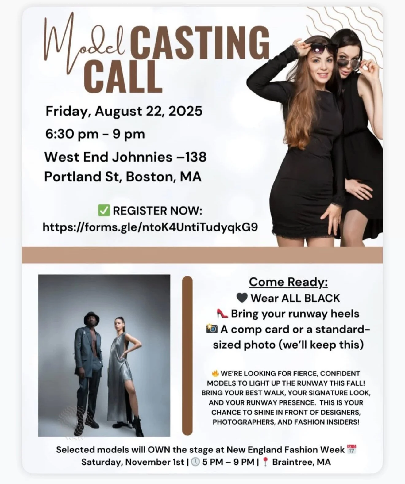 New England Fashion Week Model Casting Call