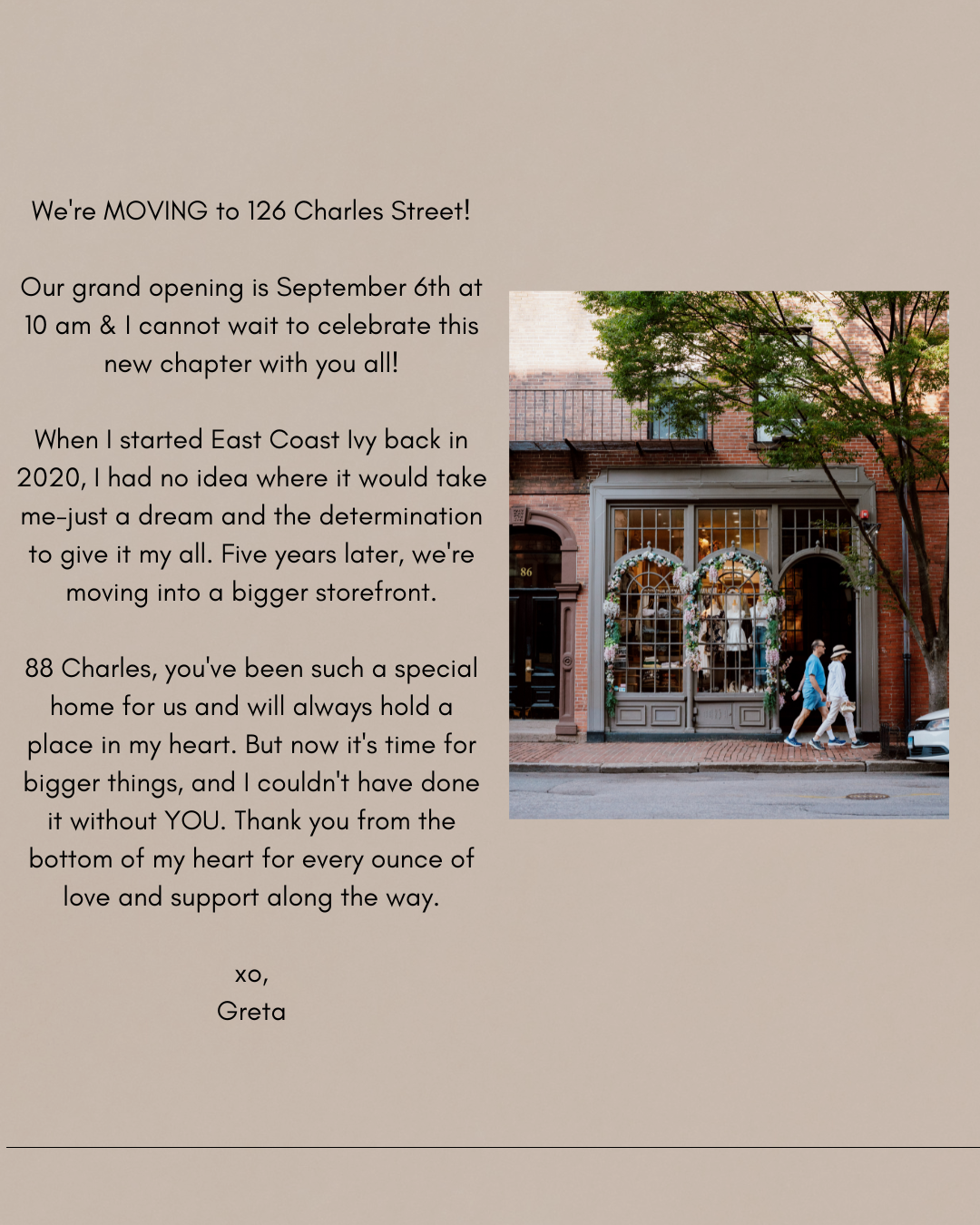 Grand Opening - East Coast Ivy