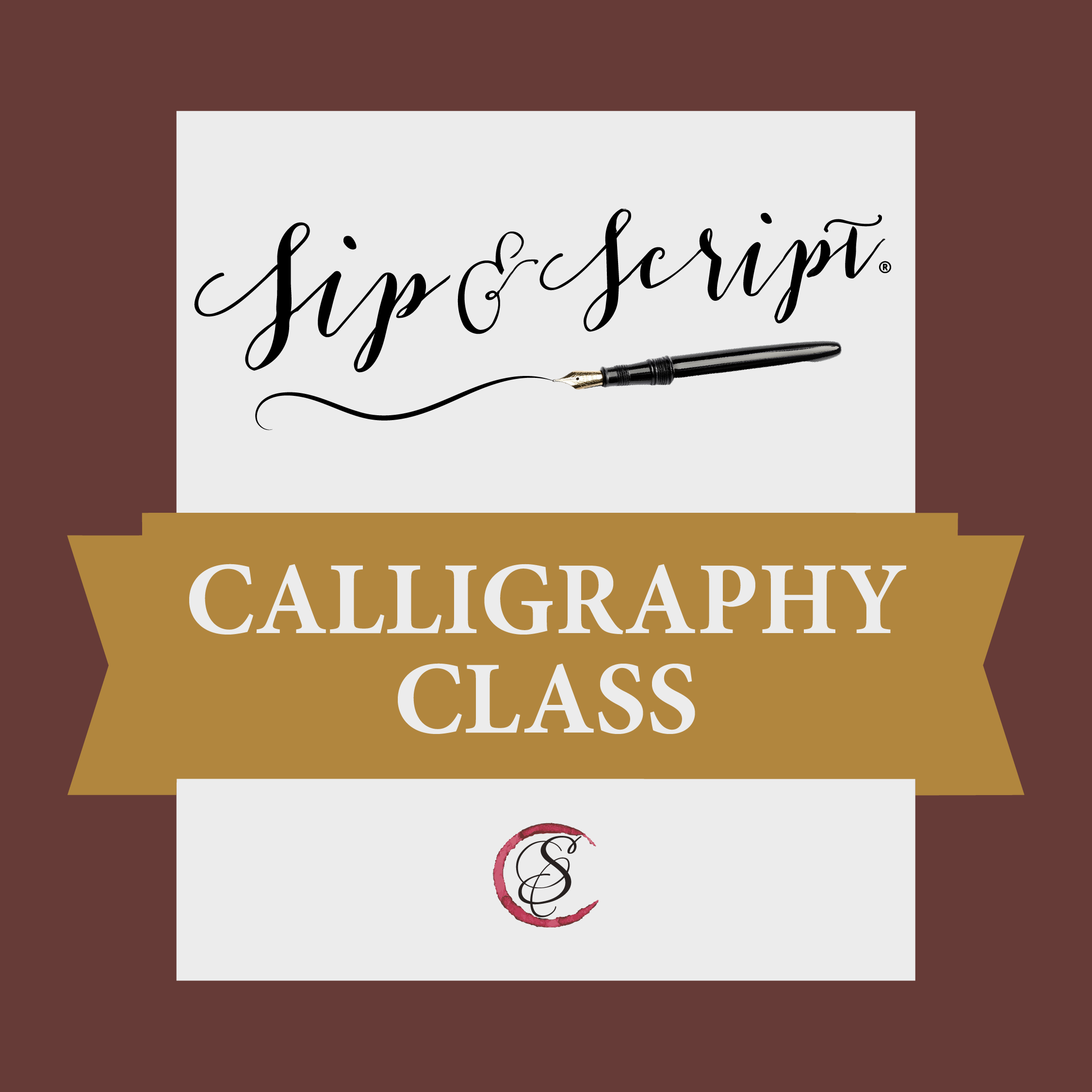 Vineyard - Sip &amp; Script® Calligraphy Class