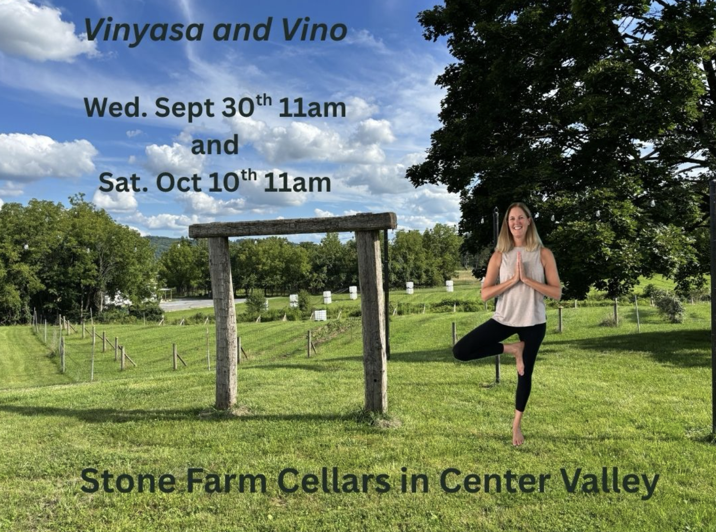 Vinyasa and Vino - Outdoor Yoga