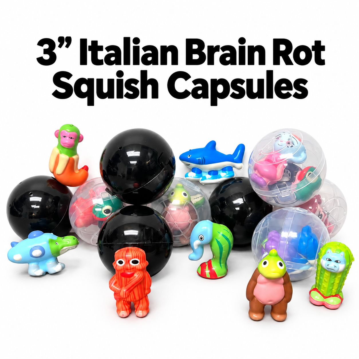 3” Italian Brain Rot Squish Capsules - $1.29 each