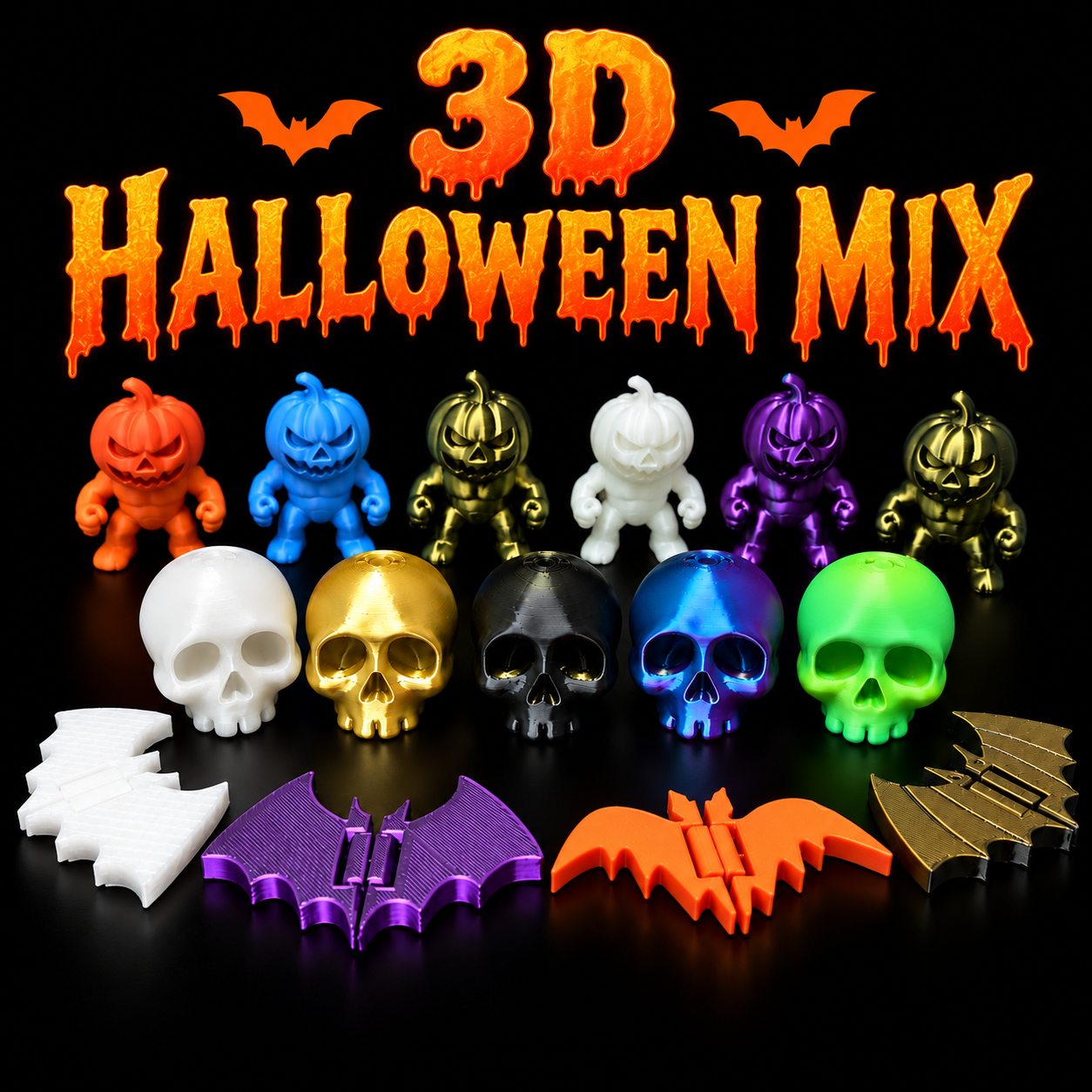 3D Printed Halloween Mix - $0.55 a piece