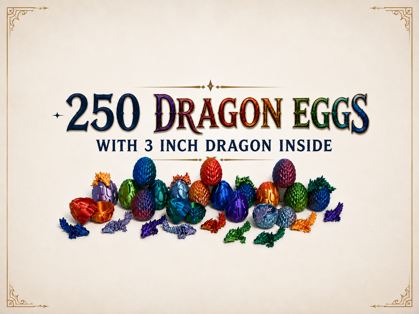 250 Hide a Key 3D Printed Egg Pre-Filled - $1.58 a piece