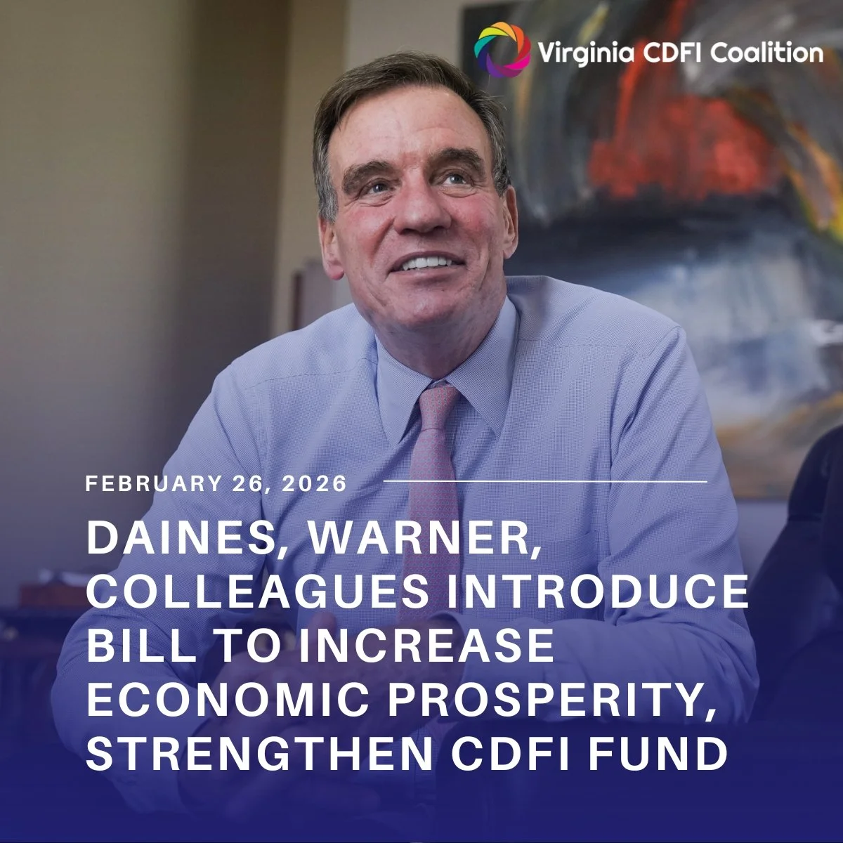Daines, Warner, Colleagues Introduce Bill to Increase Economic Prosperity, Strengthen CDFI Fund