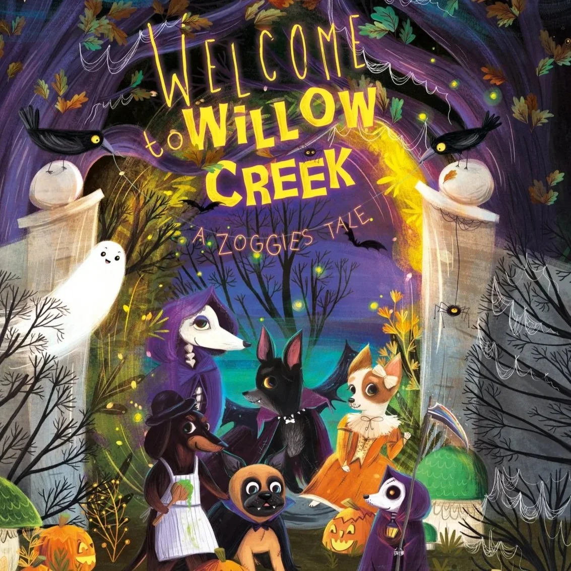 A whimsical picture book about cute zombie dogs living in a fantasy world called Willow Creek