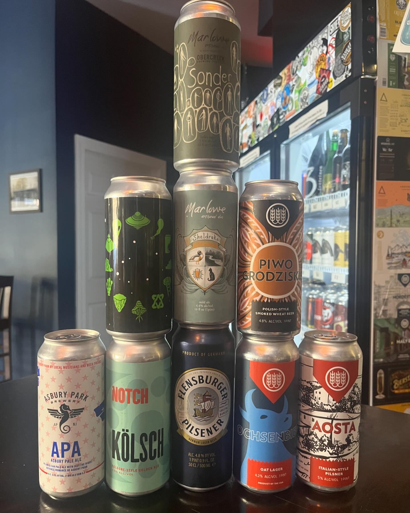 Full can drop for this week. And remember, no corkage fee on Wednesdays so there's never been a better day to come in and try them out. Cheers
.
- @asburyparkbrewery - Asbury Pale Ale
- @notchbrewing - Kolsch
- @omnipollo - Zodiak IPA
- @flens - Germ