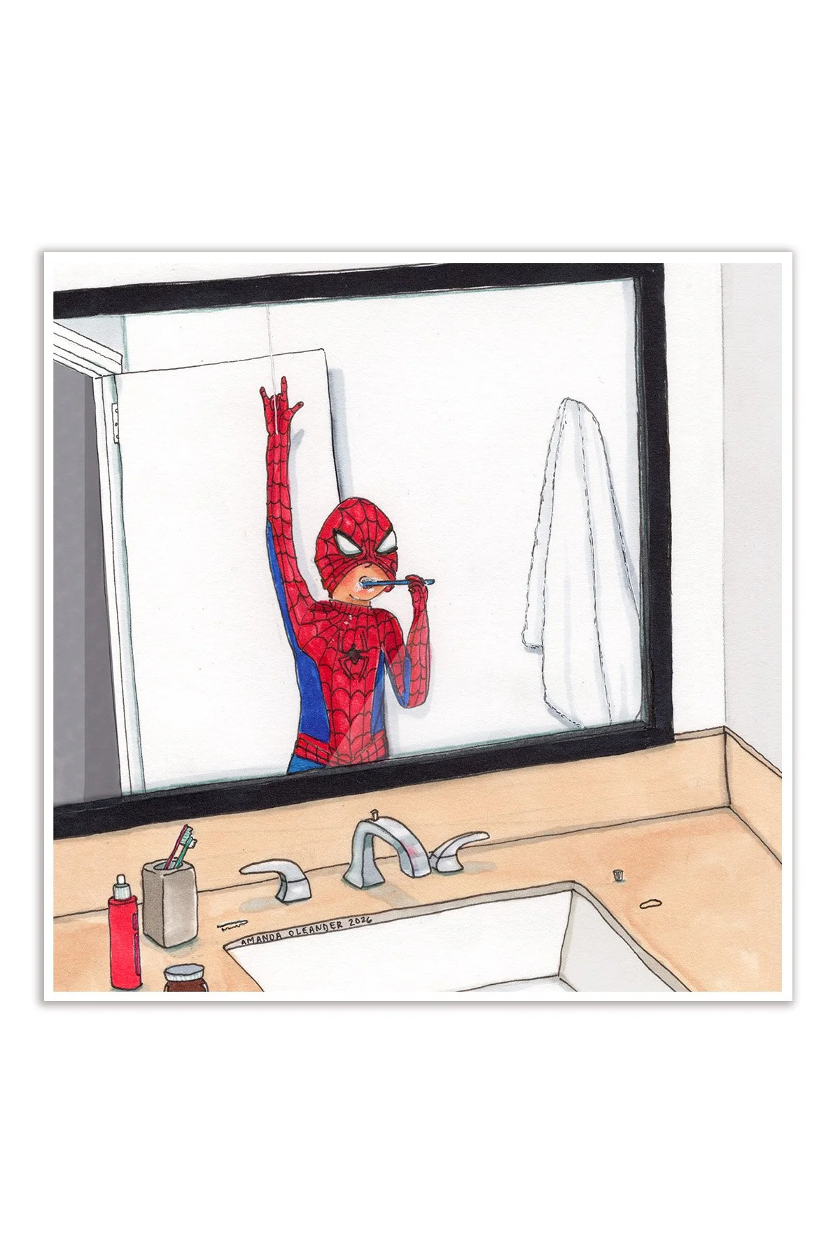 Spidey Brushing Teeth