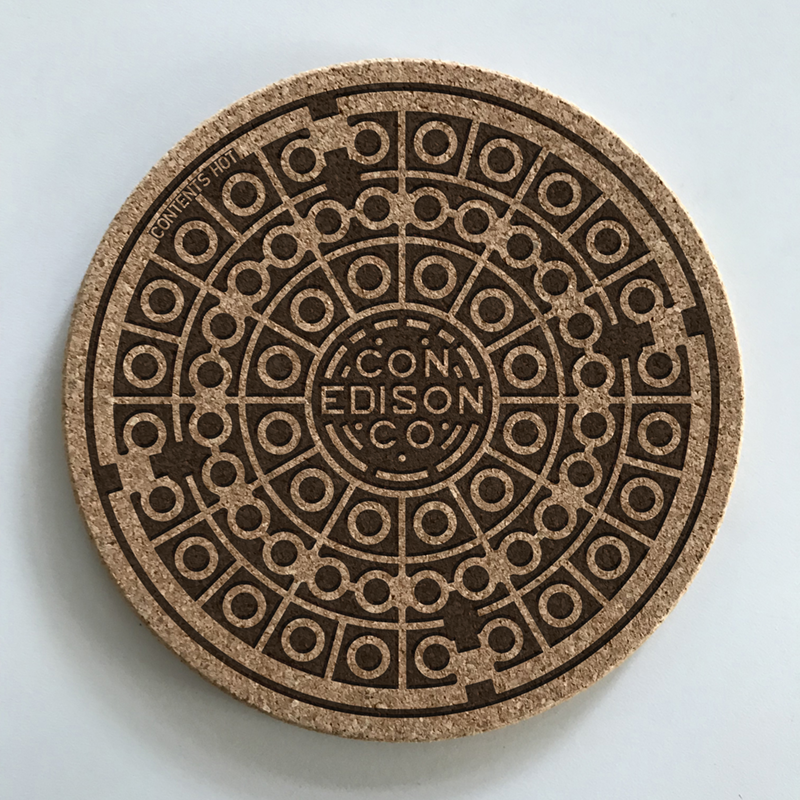 NYC: MANHOLE COVER DOZEN COASTER COLLECTOR SET — TOMBINO