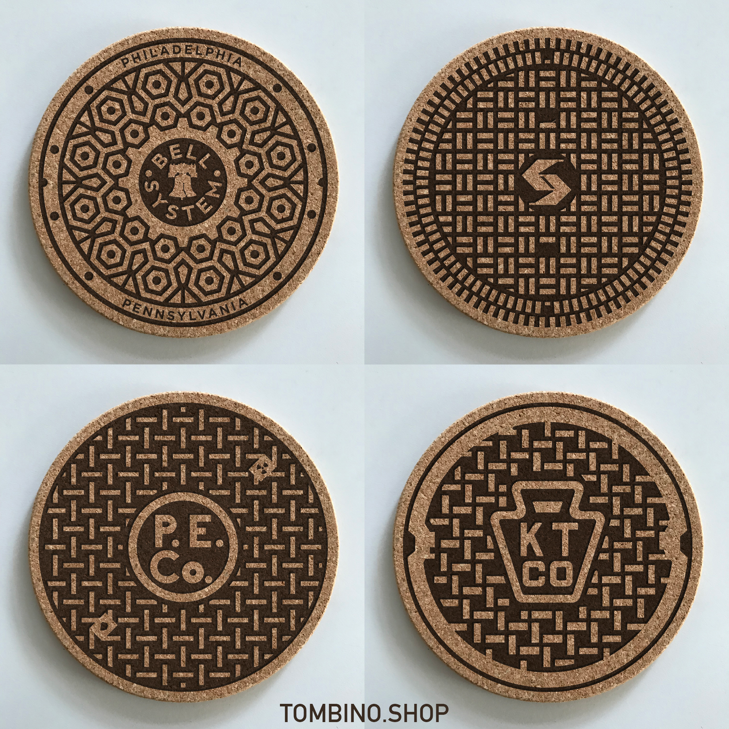 Manhole Cover Coasters: Philadelphia Phever — TOMBINO