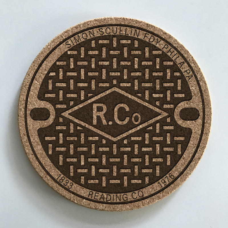 Manhole COver Dozen Coasters Philadelphia — TOMBINO