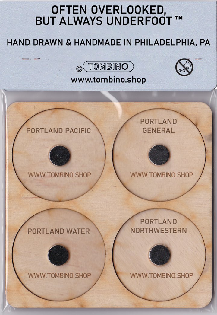 Manhole Cover Coasters: PORTLAND — TOMBINO