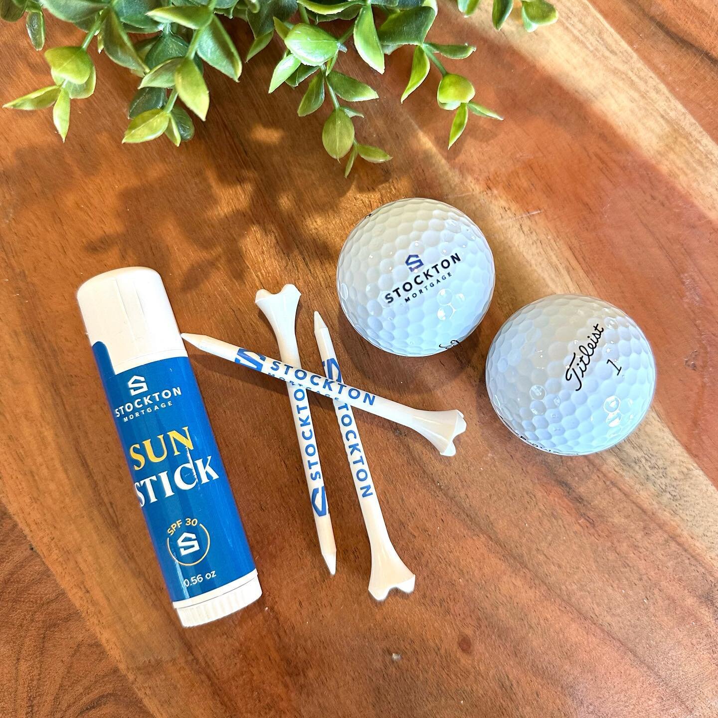 Golf season is here and our friends at @stockton.mortgage have the essentials! ⛳️
&bull;
&bull;
&bull;
&bull;
&bull;
#golflife #promotionalproducts #merchandise #merch #promoitems #golf #customgolfballs #golfball #titleist #lexingtonky #stocktonmortg