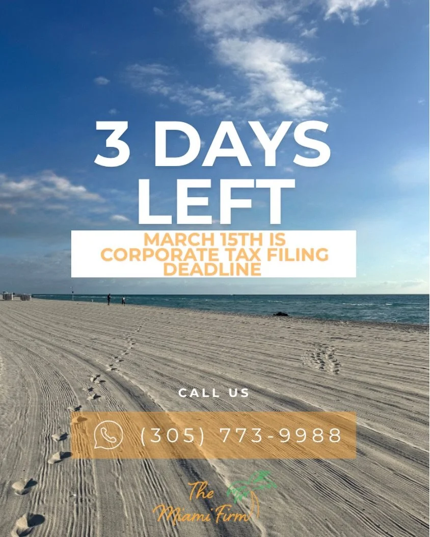 PARTNERSHIPS, S-CORPS, C-CORPS AND INTERNATIONAL DECLARATIONS 🚨 Don&rsquo;t miss the deadline.