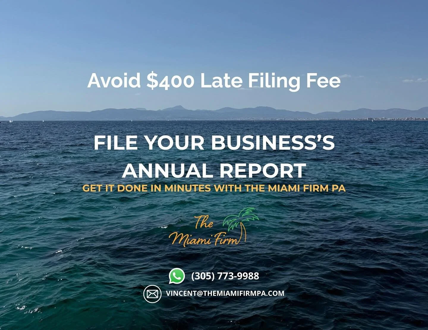 File you Florida State Annual Report today to avoid penalty ☀️