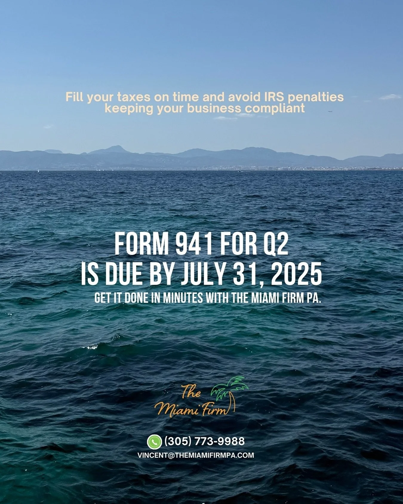 File before July 31, 2025, deadline to avoid penalty of 5% of the total tax amount due. The penalties can reach up to 25% of unpaid taxes.

Trust our experts. Give us a call or message us (305)773-9988

#taxes #taxseason #taxservices #accounting #boo