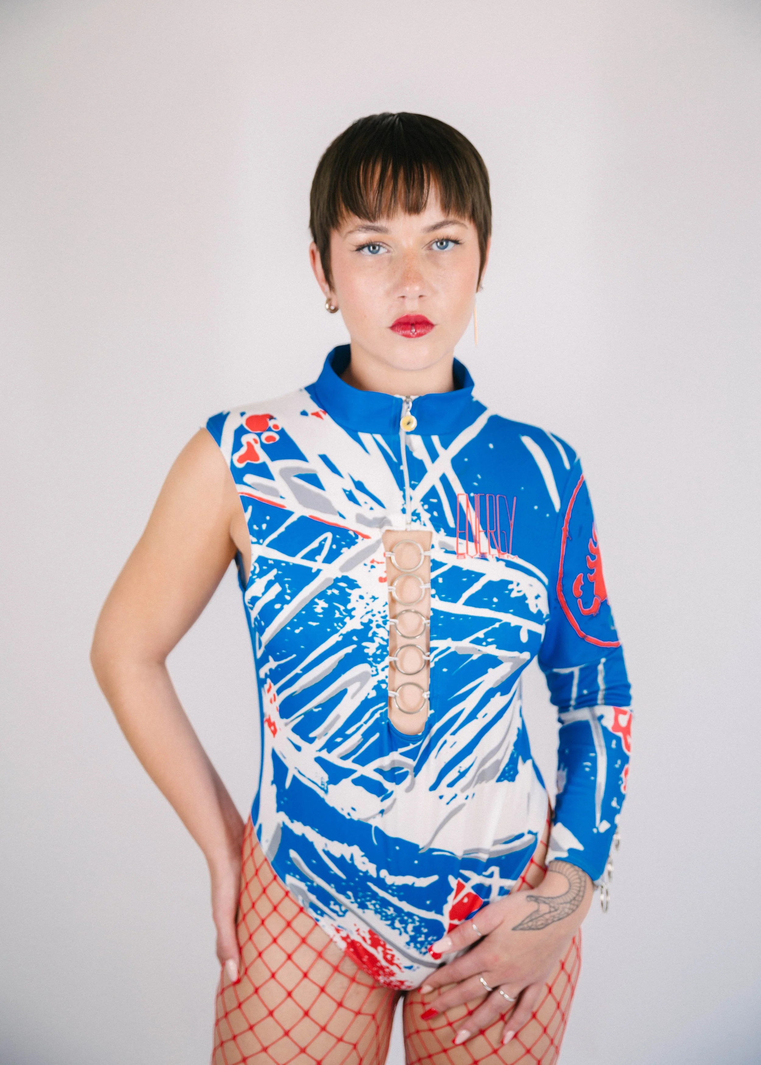 Reworked Castelli Bodysuit, crafted from a vintage cycling vest.