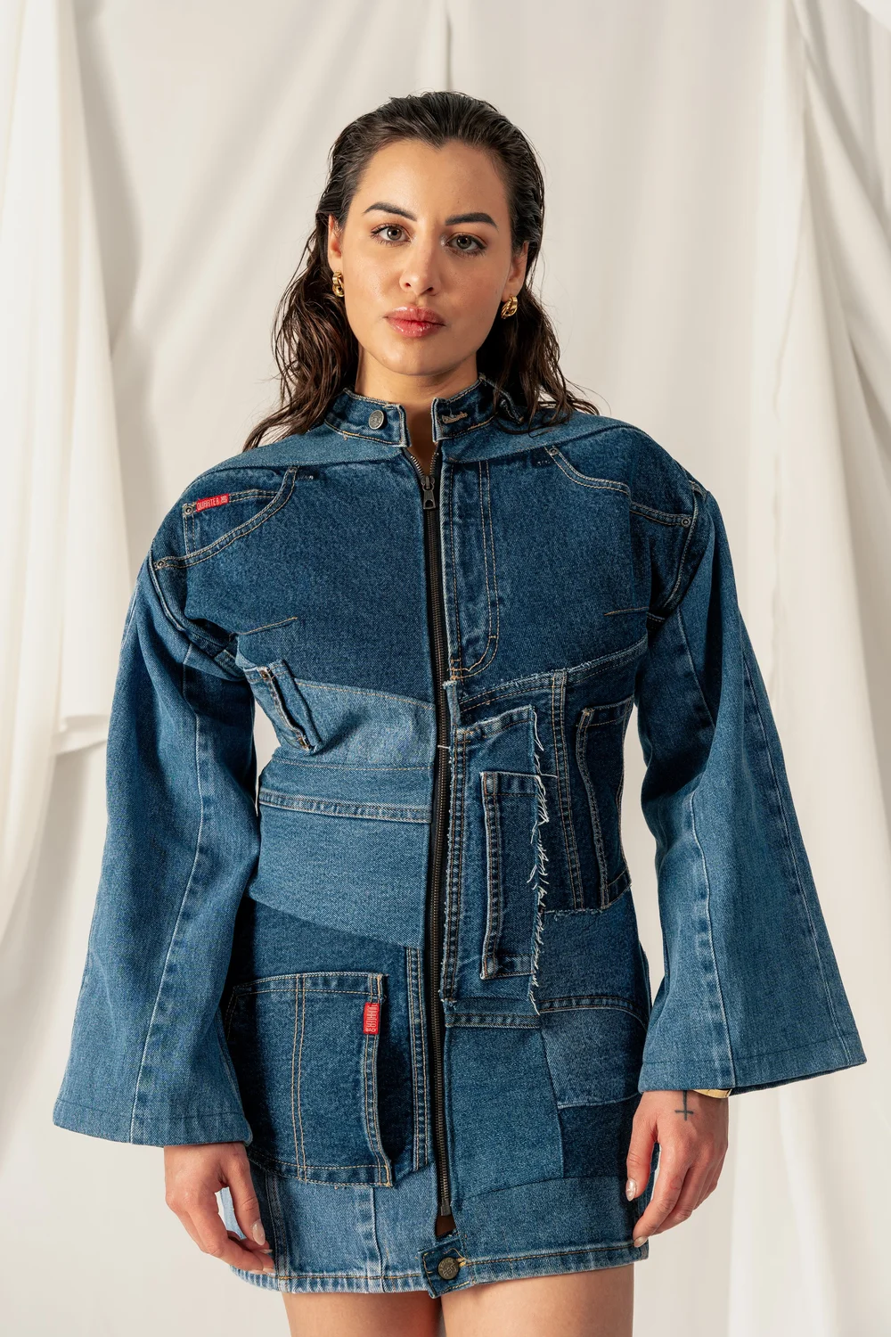 white christmas dresses Marine Layer Women's Denim Midi Dress - Blue main image 1
