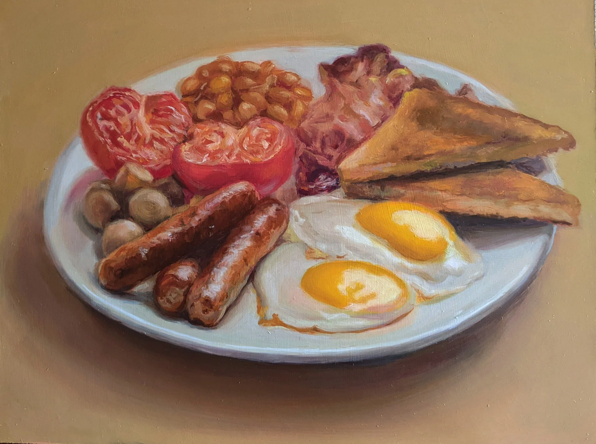 Full English Breakfast
14x 11 inches
Oil on board
£190