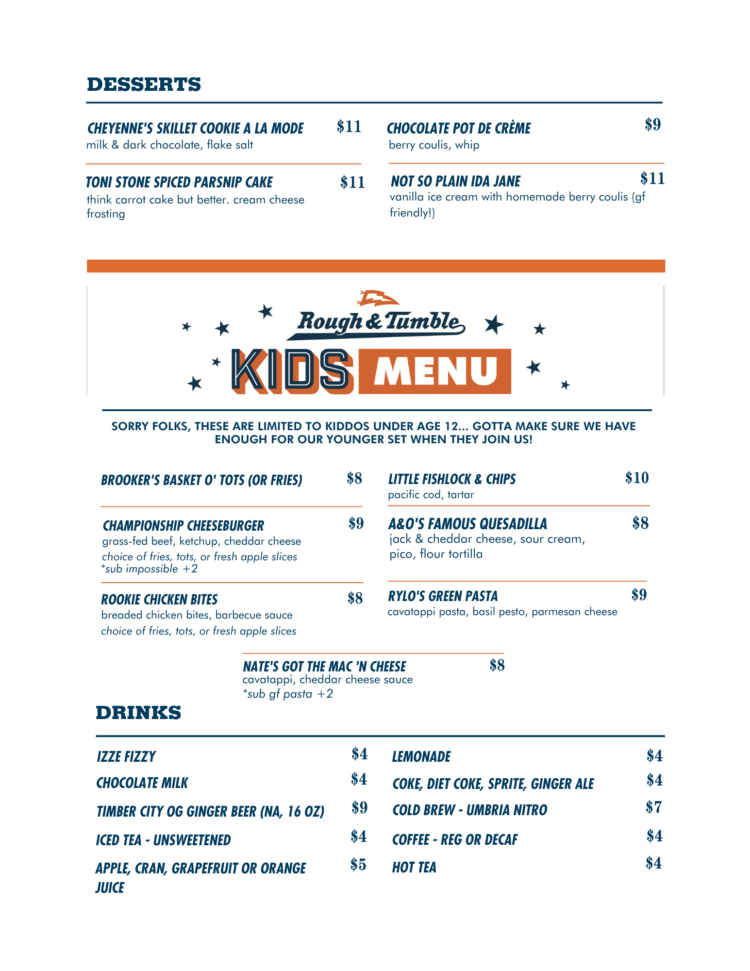 QR Menu — Rough & Tumble